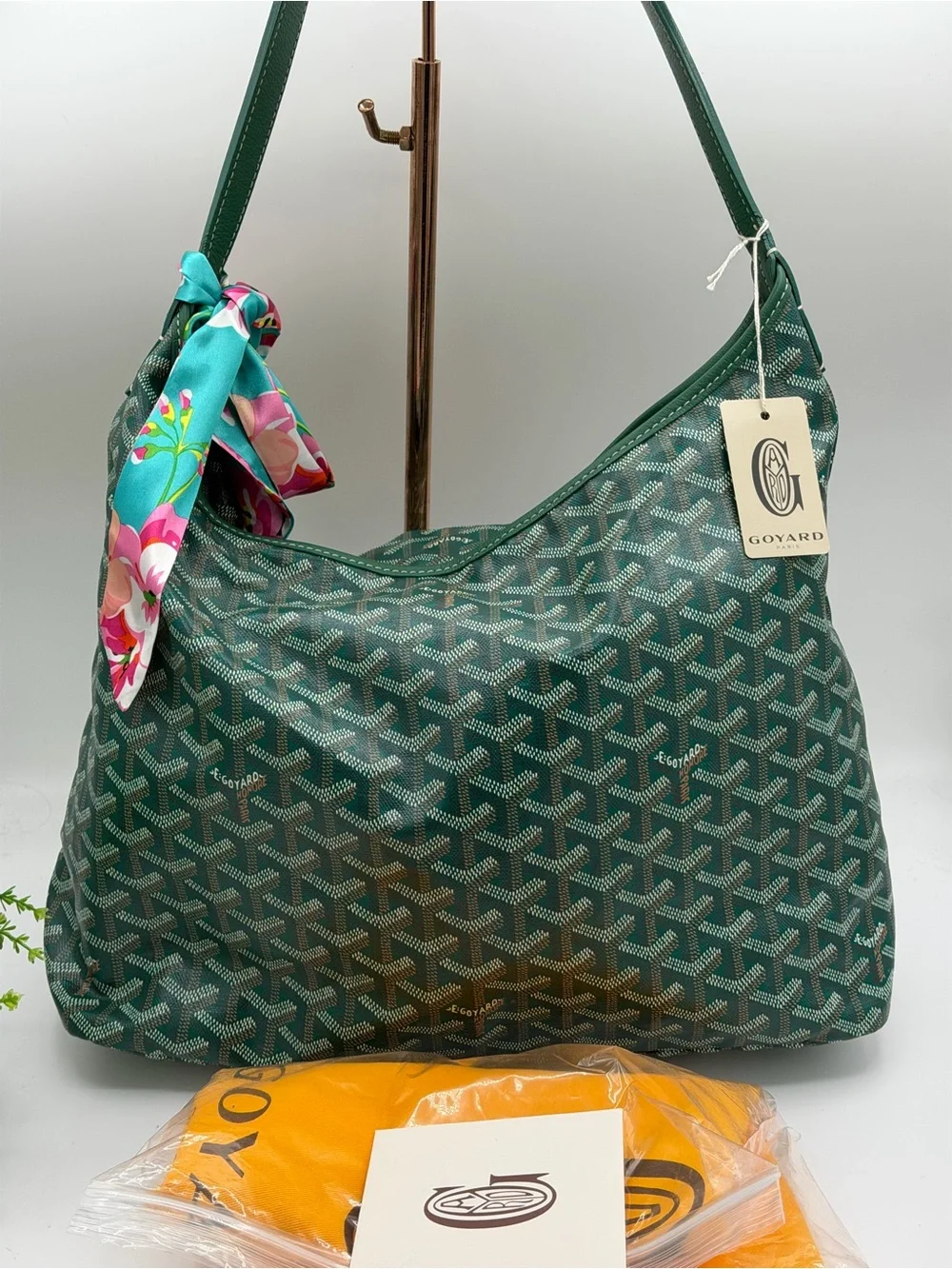 Goyard Boheme Rare Green Goyard line hobo  Shoulder Bag with pouch🔥